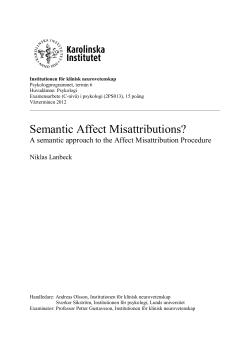 Semantic Affect Misattributions?