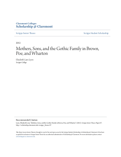 Mothers, Sons, and the Gothic Family in Brown, Poe, and Wharton