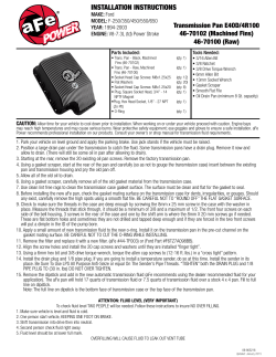 installation instructions