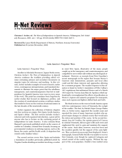 Latin America`s `Forgotten` Wars - H-Net