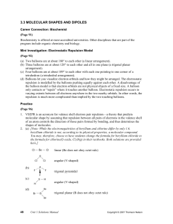 3.3 molecular shapes and dipoles