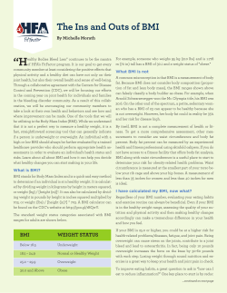 The Ins and Outs of BMI - Hemophilia Federation of America