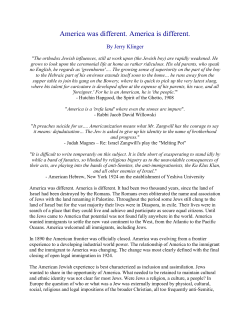 America was different. America is different.