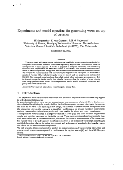 Experiments and model equations for generating waves on