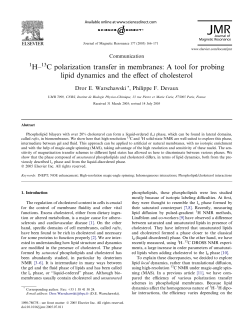 1H-13C polarization transfer in membranes: A tool for probing lipid