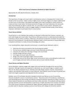 ACRL Visual Literacy Competency Standards for Higher Education