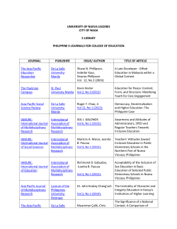 journals - University of Nueva Caceres