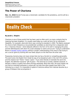 The Power of Charisma - Geopolitical Futures