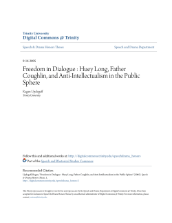 Freedom in Dialogue : Huey Long, Father Coughlin, and Anti