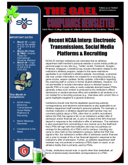 Recent NCAA Interp: Electronic Transmissions, Social Media