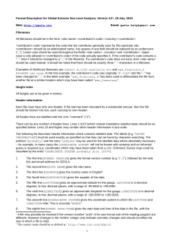 format specification