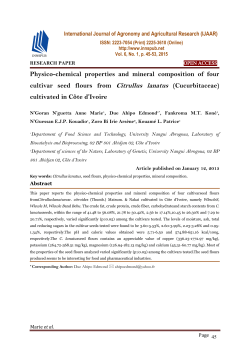 Physico-chemical properties and mineral composition of four cultivar