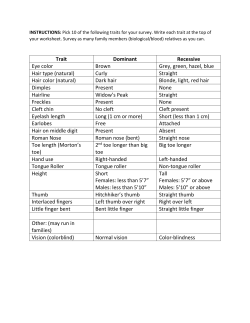Dominant and recessive traits chart
