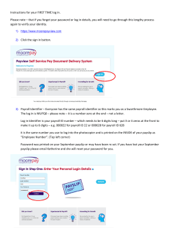 Instructions for your FIRST TIME log in. Please note &ndash; that if you
