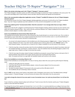Teacher FAQ for TI‐Nspire™ Navigator™ 3.6 - TI Education