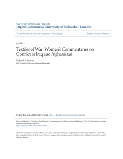 Textiles of War - DigitalCommons@University of Nebraska