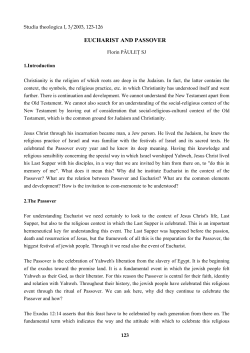 eucharist and passover