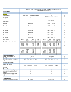 BOM Template on Fees