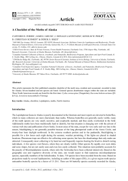 A Checklist of the Moths of Alaska