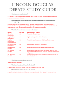 lincoln douglas debate study guide - Belle Vernon Area School District