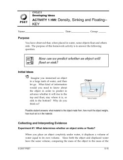 Unit 1 Cycle 2: Interactions and Energy