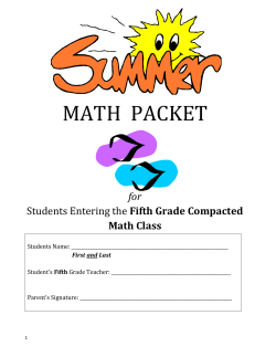 MATH PACKET