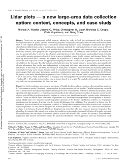 Lidar plots *a new large-area data collection option: context