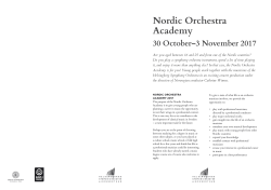 Nordic Orchestra Academy - Helsingborgs Konserthus