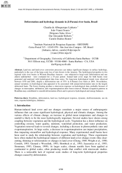 Deforestation and hydrology dynamic in Ji-Paran&aacute; river basin