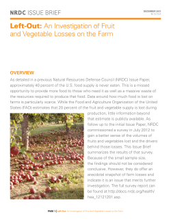 Crop Shrink: Drivers of Fruit and Vegetable Loss at Production