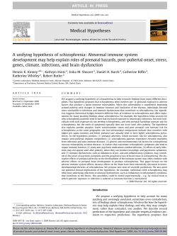A unifying hypothesis of schizophrenia