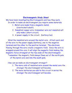 Electromagnet Study Sheet