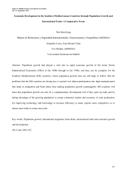 Economic Development in the Southern Mediterranean Countries