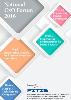 National CxO Forum 2016 - National CxO Forum 2017