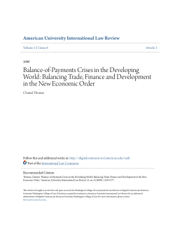 Balance-of-Payments Crises in the Developing World