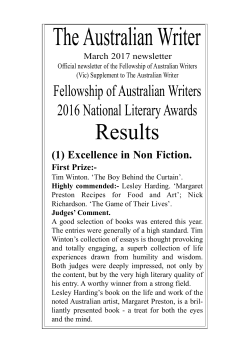 FAW aaThe Australian Writer March 2017