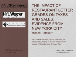 The Impact of Restaurant Letter Grades on Taxes