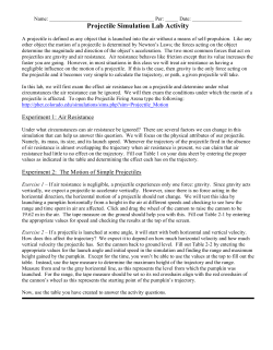 Projectile Simulation Laboratory