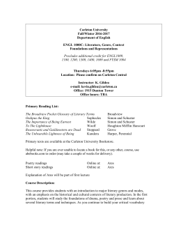 ENGL 1000 C - Carleton University