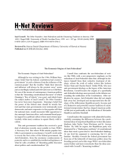The Economic Origins of Anti-Federalism? - H-Net