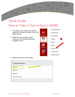 Quick Guide: How to Take a Test or Quiz in ELMS
