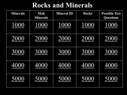Rocks and Minerals