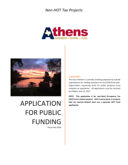 APPLICATION FOR PUBLIC FUNDING