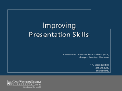 Improving Presentation Skills, Jennifer DeSantis, ESS