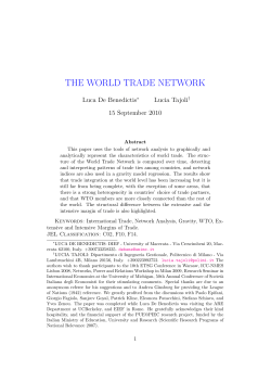 the world trade network