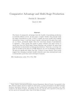Comparative Advantage and Multi-Stage Production