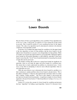 15 - Lower Bounds