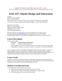 EGG 637: Omelet Design and Fabrication