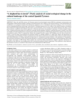Poetic analysis of social-ecological change in the cultural landscape