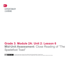 Grade 3: Module 2A: Unit 2: Lesson 6